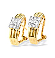 The Diamond Store.co.uk 9K Gold Diamond Design Earrings (0.40ct)