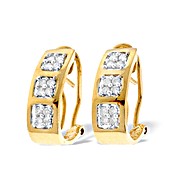 The Diamond Store.co.uk 9K Gold Diamond Design Earrings