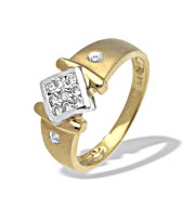 The Diamond Store.co.uk 9K Gold Diamond Design Ring (0.21ct)