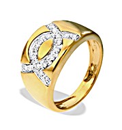 The Diamond Store.co.uk 9K Gold Diamond Design Ring(0.22ct)