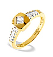 The Diamond Store.co.uk 9K Gold Diamond Design Ring (0.24ct)