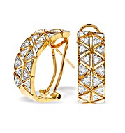 The Diamond Store.co.uk 9K Gold Diamond Detail Earrings (0.26ct)