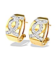 9K Gold Diamond Detail Earrings(0.27ct)