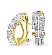 The Diamond Store.co.uk 9K Gold Diamond Detail Earrings (0.57ct)