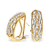 The Diamond Store.co.uk 9K Gold Diamond Detail Earrings