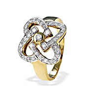 The Diamond Store.co.uk 9K Gold Diamond Detail Ring (0.25ct)
