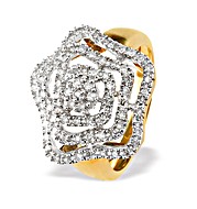 The Diamond Store.co.uk 9K Gold Diamond Detail Ring (0.42ct)