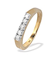 The Diamond Store.co.uk 9K Gold Diamond Five Stone Ring (0.22ct)