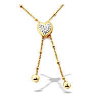 9K Gold Diamond Heart Necklace ( 0.06ct)