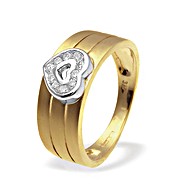 The Diamond Store.co.uk 9K Gold Diamond Heart Ring (0.15ct)