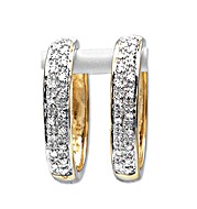 The Diamond Store.co.uk 9K Gold Diamond Hoop Earrings (0.20ct)