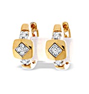 9K Gold Diamond Huggy Earrings (D 0.20)