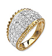 The Diamond Store.co.uk 9K Gold Diamond Pave Rings (0.77ct)