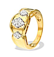 The Diamond Store.co.uk 9K Gold Diamond Ring (0.24ct)