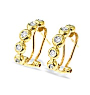 The Diamond Store.co.uk 9K Gold Diamond Rubover Set Earrings (0.15ct)