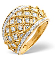 The Diamond Store.co.uk 9K Gold Diamond Set Ring