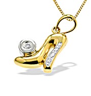 9K Gold Diamond Shoe Pendant (0.02ct)