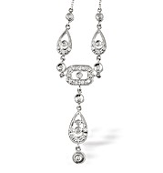 9K Gold Diamond Teardrop Design Necklace (0.30ct)