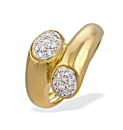 The Diamond Store.co.uk 9K Gold Diamond Twist Ring (0.30ct)