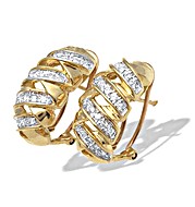 The Diamond Store.co.uk 9K Gold Diamond Weave Earrings (0.33ct)