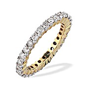 The Diamond Store.co.uk 9K Gold Full Eternity Diamond Ring - Size M-N