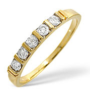 The Diamond Store.co.uk 9K Gold Half Eternity Collection 0.24CT