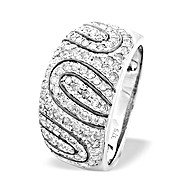 The Diamond Store.co.uk 9K Gold Pave Set Diamond Detail Ring (0.64ct)