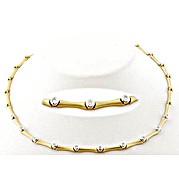 The Diamond Store.co.uk 9K Gold Rubover Diamond Necklace (0.26ct)