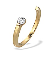 The Diamond Store.co.uk 9K Gold Single Stone Diamond Ring (0.20ct)