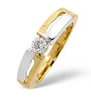 The Diamond Store.co.uk 9K Gold Two Tone Ring 0.20CT