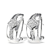 The Diamond Store.co.uk 9K White Gold Diamond Design Earrings (0.25ct)