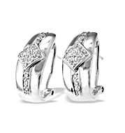 9K White Gold Diamond Design Earrings (0.25ct)