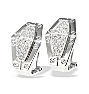 9K White Gold Diamond Design Earrings (0.33ct)