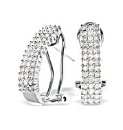 The Diamond Store.co.uk 9K White Gold Diamond Detail Earrings (0.64ct)