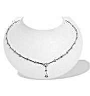 The Diamond Store.co.uk 9K White Gold Diamond Heart Collar Necklace (0.31ct)