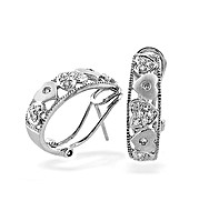 The Diamond Store.co.uk 9K White Gold Diamond Heart Design Earrings (0.20ct)