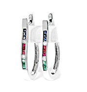 9K White Gold Diamond Multi Earrings