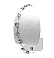 The Diamond Store.co.uk 9K White Gold Star and Moon Diamond Bracelet (0.15ct)