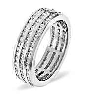 The Diamond Store.co.uk AMY 18KW DIAMOND FULL ETERNITY RING 2.00CT G/VS