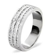 The Diamond Store.co.uk AMY 18KW DIAMOND HALF ETERNITY RING 1.00CT H/SI
