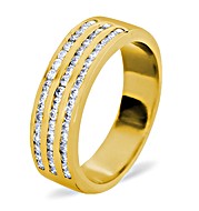 The Diamond Store.co.uk AMY 18KY DIAMOND HALF ETERNITY RING 1.00CT H/SI