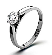 The Diamond Store.co.uk Certified 0.50CT Chloe Low 18K White Gold Engagement Ring H/SI2