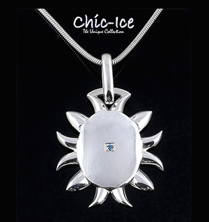 The Diamond Store.co.uk Chic Ice Blue Diamond Designer Sterling Silver