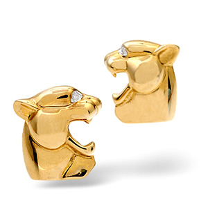 The Diamond Store.co.uk Cufflinks 0.02CT Diamond 9K Yellow Gold