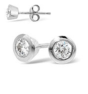 The Diamond Store.co.uk EMILY PLATINUM DIAMOND STUD EARRINGS 0.30CT H/SI