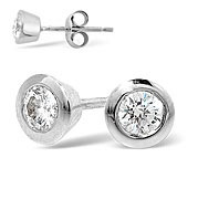 The Diamond Store.co.uk EMILY PLATINUM DIAMOND STUD EARRINGS 0.66CT G/VS