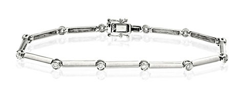 The Diamond Store.co.uk Everyday Bracelet 0.20CT Diamond 9K White Gold
