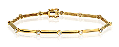 The Diamond Store.co.uk Everyday Bracelet 0.20CT Diamond 9K Yellow Gold
