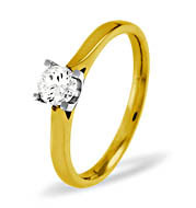The Diamond Store.co.uk GRACE 18KY DIAMOND SOLITAIRE RING 0.50CT G/VS