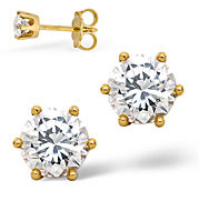 The Diamond Store.co.uk H/Si Mens Earrings .50CT Single Stone Diamond 18KY